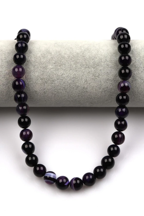 Madagaskar Akik Doğal Taş Dizi 10 mm Küre Kesim - Resim 2