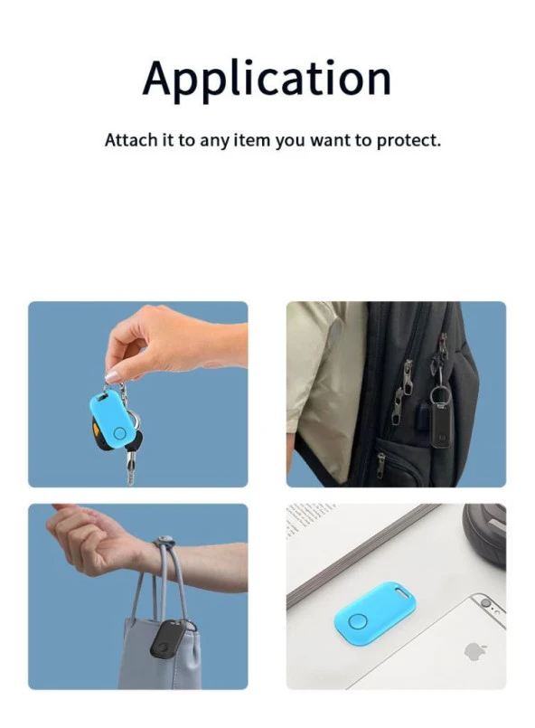 Smart Locator Bluetooth Takip Cihazı Smart Tracker Beyaz APPLE MFI ONAYLI Smart Tag - 5