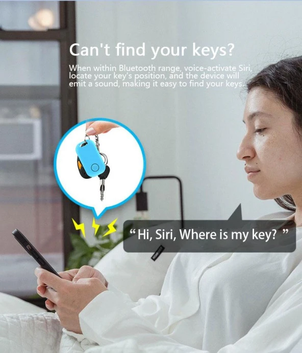 Smart Locator Bluetooth Takip Cihazı Smart Tracker Beyaz APPLE MFI ONAYLI Smart Tag - 7