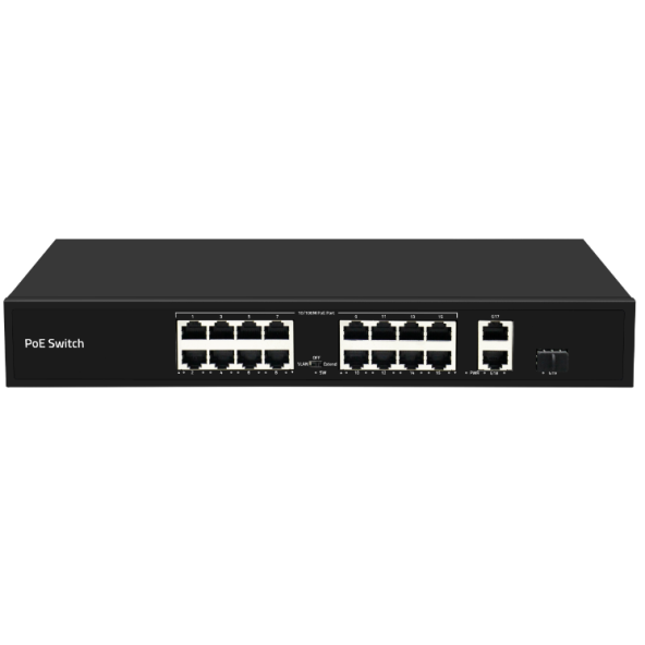 SCSI Network SC161SFPAF 16 Port PoE Switch