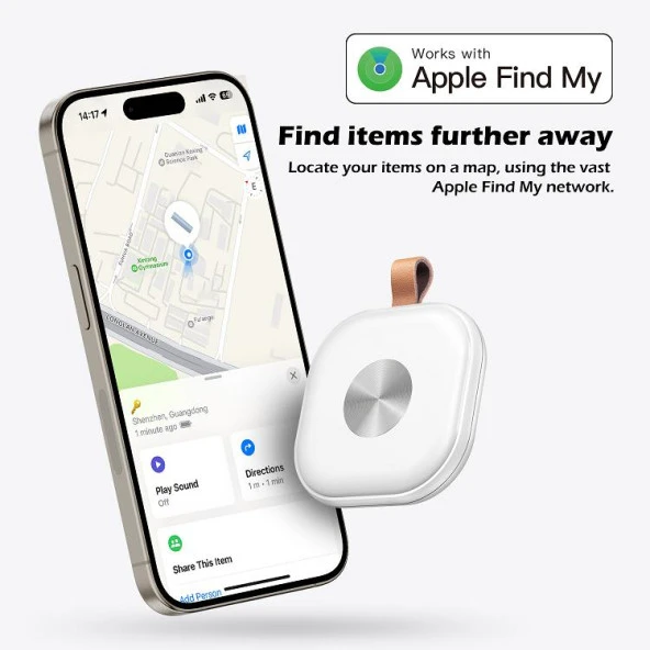 Vingnut Smart Tag Bluetooth Takip Cihazı Smart Tracker Beyaz APPLE MFI ONAYLI - 7