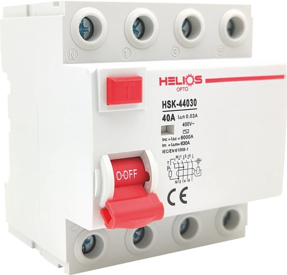 Helios Opto 4X80A 300mA Trifaze Kaçak Akım Rölesi HSK-480300