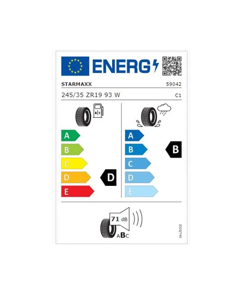 Starmaxx 245/35 R19 TL 93W REINF. ULTRA SPORT ST760 Yaz Lastiği (Üretim Tarihi:2023 - Resim 2