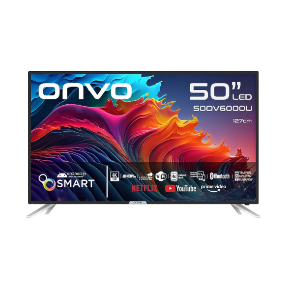 Onvo 50OV6000U 4K Ultra HD 50'' 127 Ekran Uydu Alıcılı Android Smart LED TV