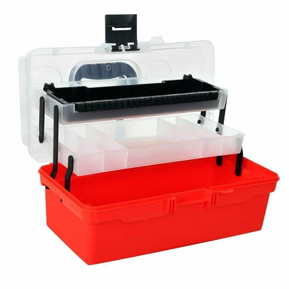 Powerex Şeffaf Kapaklı 15'' Balıkçı Alet Malzeme Çantası - Resim 10