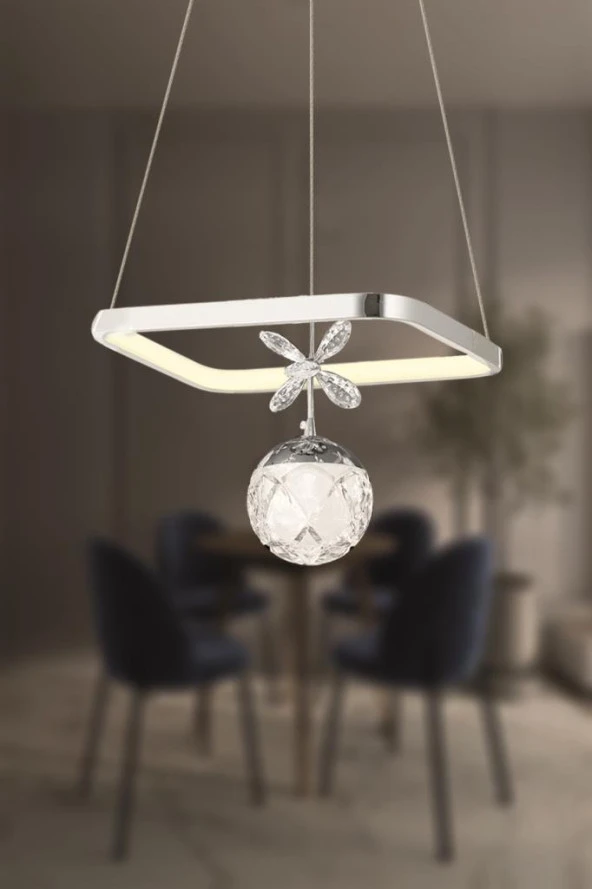 Eray Aydınlatma 2502-1 Krom Led Avize - 2