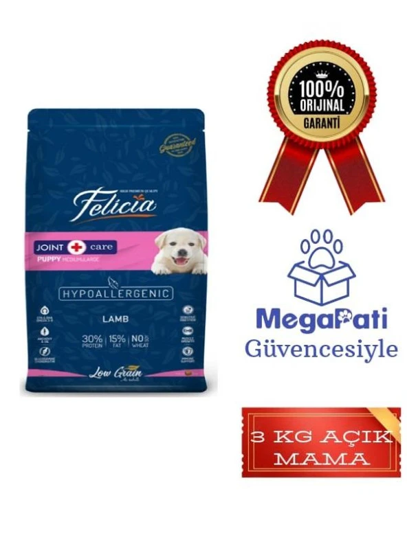 Felicia 3 Kg Açık Mama Kuzulu Büyük Irk Yavru Köpek Maması