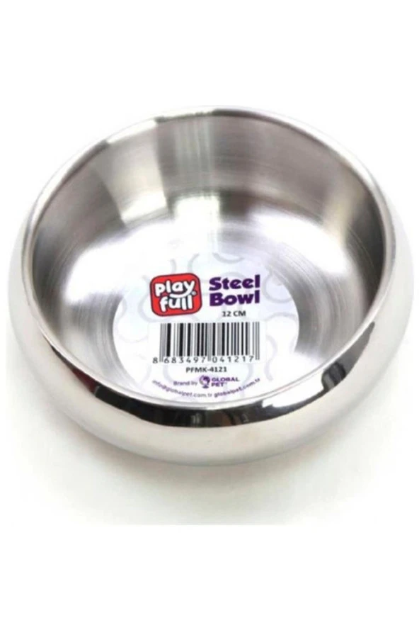 Playfull SWT1120 ANTİSKİD BELLY DOUBLE Kedi Köpek Çelik Mama Kabı 12cm