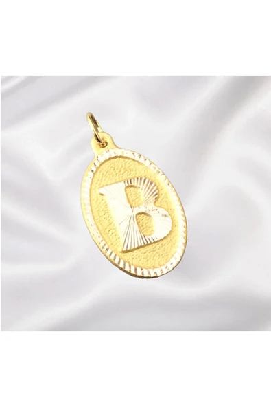 14 Ayar Altın B Harf Kolye - 2