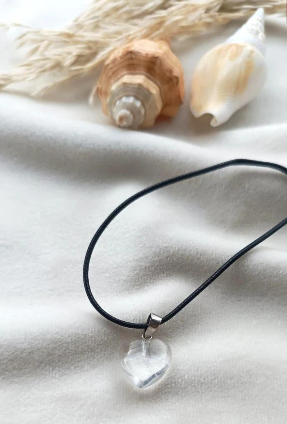 Kolye Gerdanlık Kalp Çakra Yoga Reiki Doğal Kristal Kuvars Taş Kadın - 3