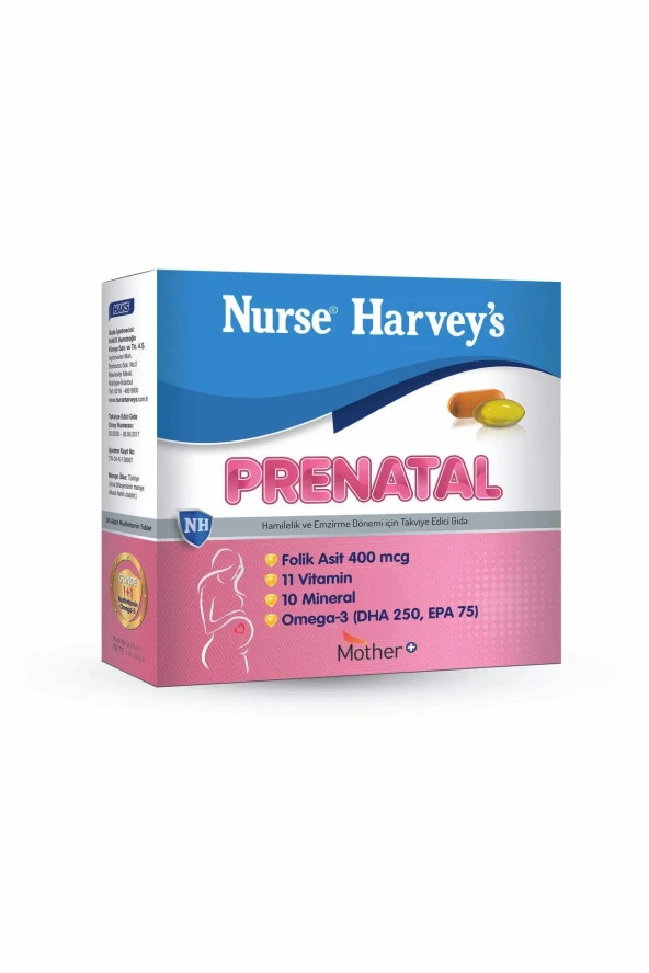Nurse Harvey's Adult Prenatal Vitamins 30 Kapsül