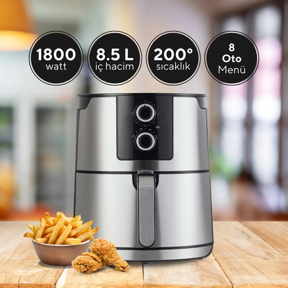 Kumtel Inox Fastfryer (Yağsız Fritöz Airfryer) Haf-07 7L - 2
