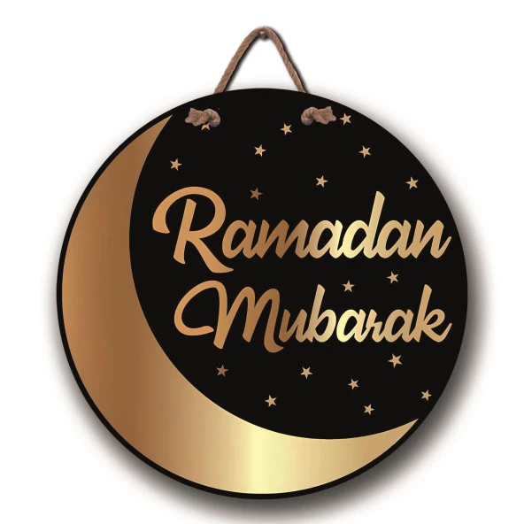 Bebeloya Ramadan Mubarak Yazılı İslami Temalı Kapı Süsü ve Duvar Dekoru - Kutsal Ayı Karşılayın