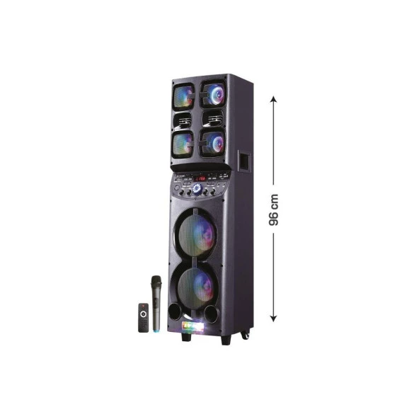 Sunix Mikrofonlu Kumandalı 96 Cm Profesyonel Bataryalı Bluetooth Hoparlör BTS-82 - 2