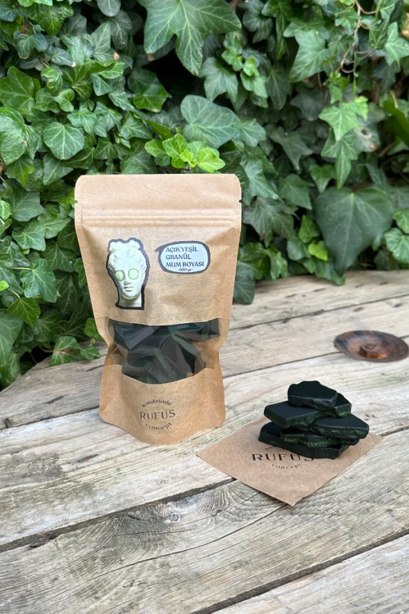 Açık Yeşil Granül Mum Boyası 100 gram - Resim 2