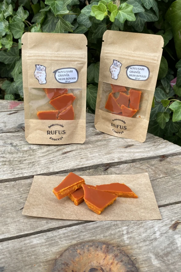 Koyu Sarı Granül Mum Boyası 20 gram ürün görseli