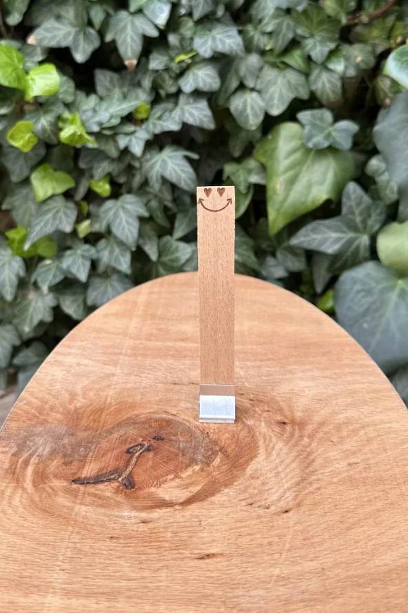 Ahşap Düz Model 15mm en x 100mm boy x 0,5mm kalınlık GÜLÜCÜK DESENLİ Mum Fitili + Sehpa   ( 10 Adet ) - Resim 2