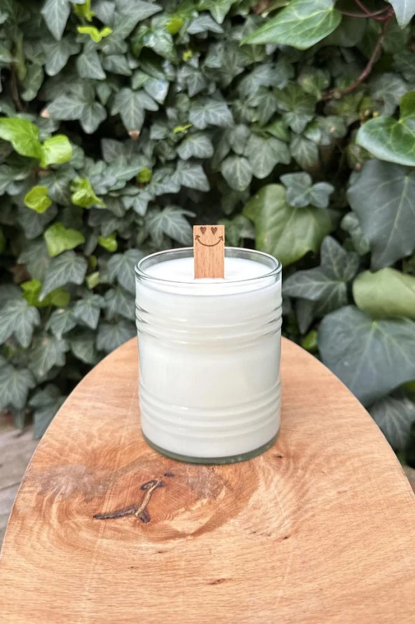 Ahşap Düz Model 15mm en x 100mm boy x 0,5mm kalınlık GÜLÜCÜK DESENLİ Mum Fitili + Sehpa   ( 10 Adet ) - Resim 5