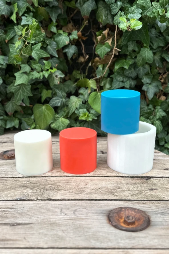 Silindir 3D Mum Kalıbı 8x8x8 ( Silikon ) 1 Adet ürün görseli