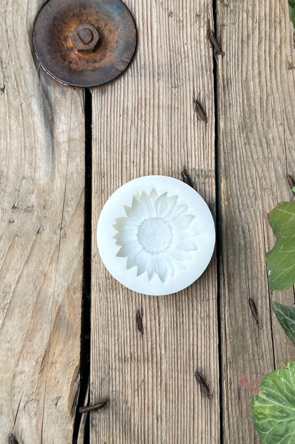 Ayçiçeği Tekli Mum Kalıbı (Silikon) (1 Adet) - Resim 5