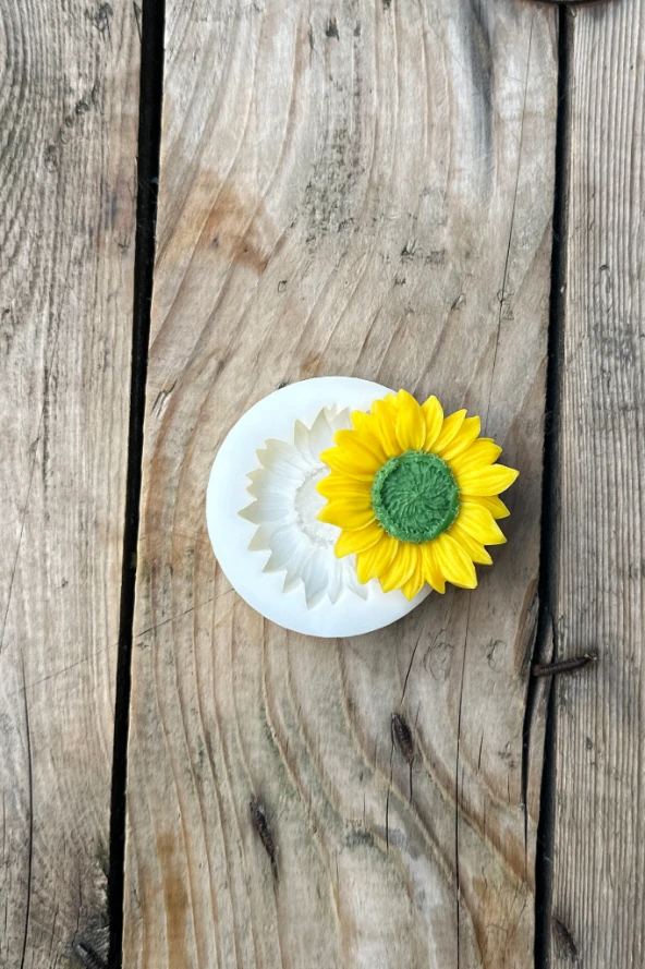 Ayçiçeği Tekli Mum Kalıbı (Silikon) (1 Adet) - Resim 6