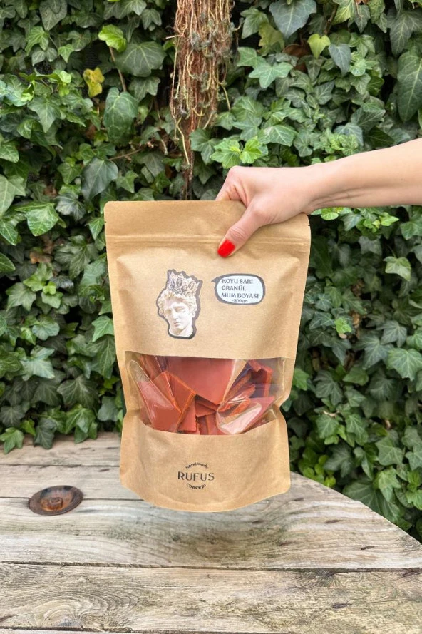 Koyu Sarı Granül Mum Boyası 500gr ürün görseli