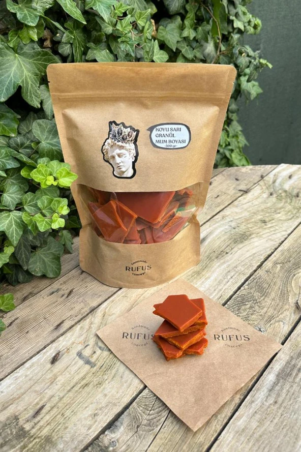 Koyu Sarı Granül Mum Boyası 500gr - Resim 2