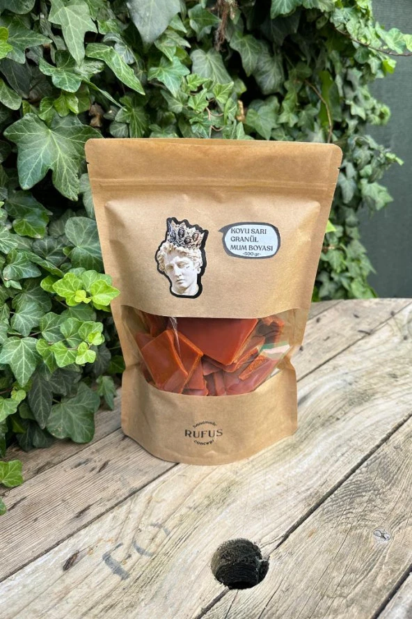 Koyu Sarı Granül Mum Boyası 500gr - Resim 3