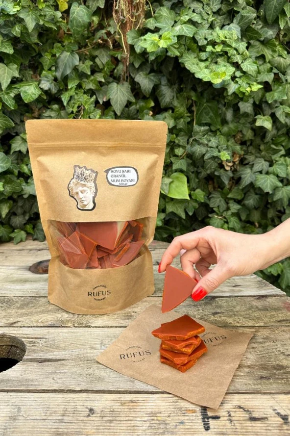 Koyu Sarı Granül Mum Boyası 500gr - Resim 4