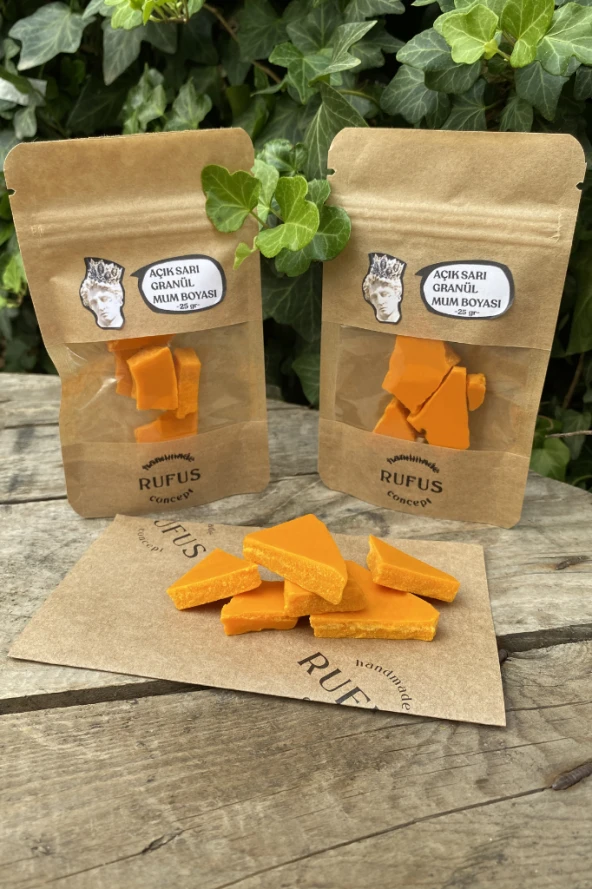 Açık Sarı Granül Mum Boyası 50 gram ürün görseli