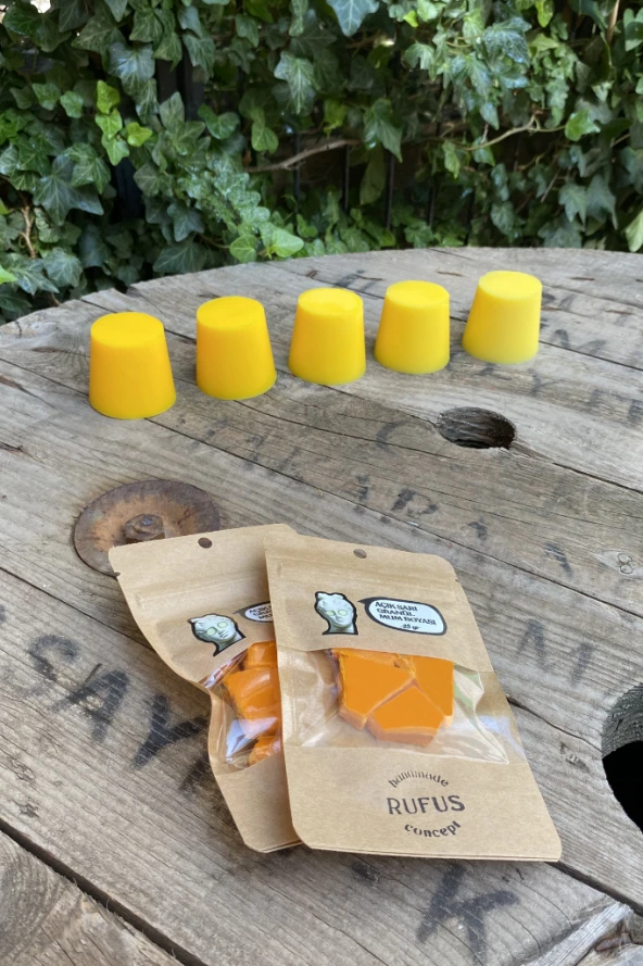 Açık Sarı Granül Mum Boyası 50 gram - Resim 7