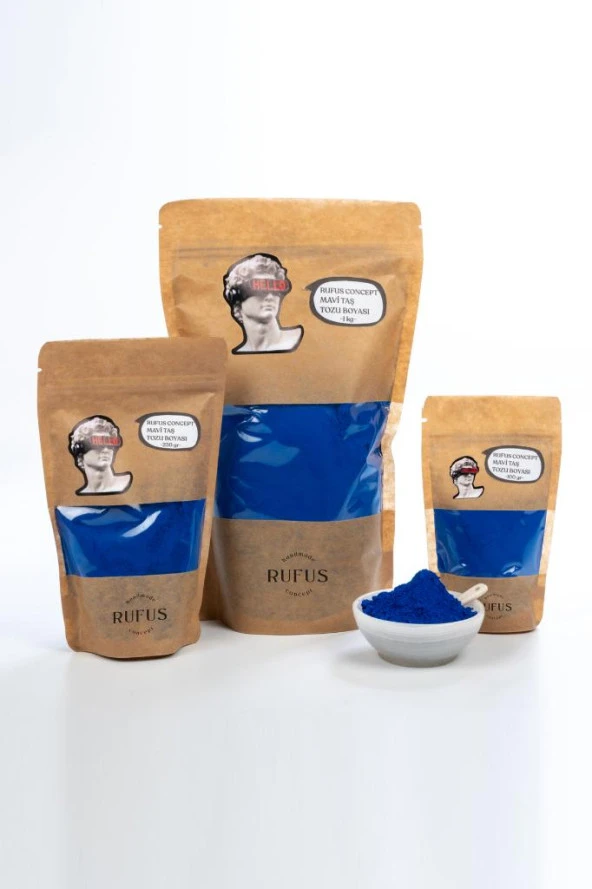 Mavi Taş Tozu Boyası ( 250 gr ) - Resim 2