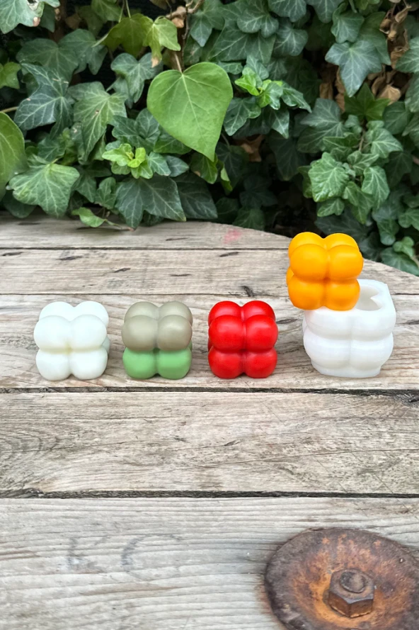 Bubble Küp Mini Tekli Mum Kalıbı ( Silikon ) 1 Adet ürün görseli