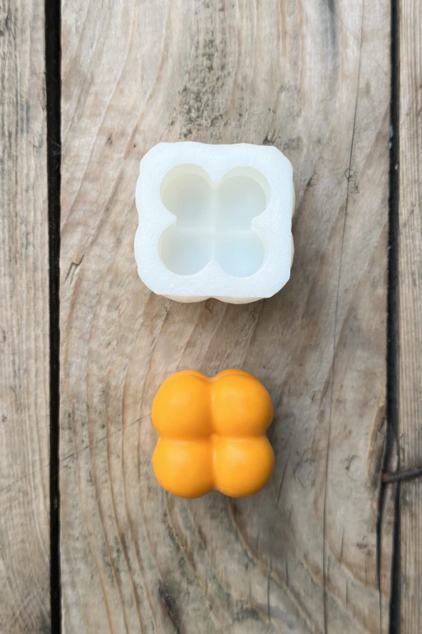 Bubble Küp Mini Tekli Mum Kalıbı ( Silikon ) 1 Adet - Resim 3