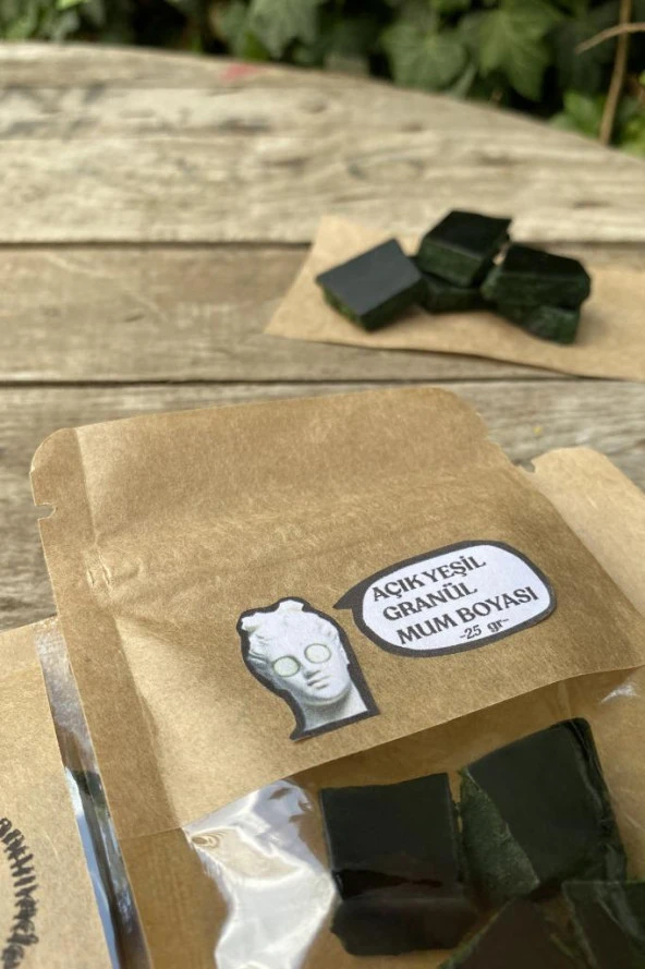 Açık Yeşil Granül Mum Boyası 50 gram - Resim 3