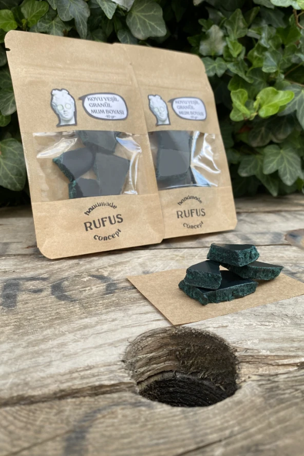 Koyu Yeşil Granül Mum Boyası 10 gram - Resim 5