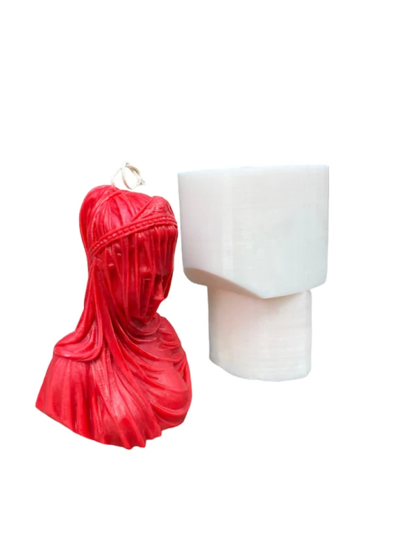 Duvaklı Meryem Mum Kalıbı ( Silikon ) 1 Adet ürün görseli