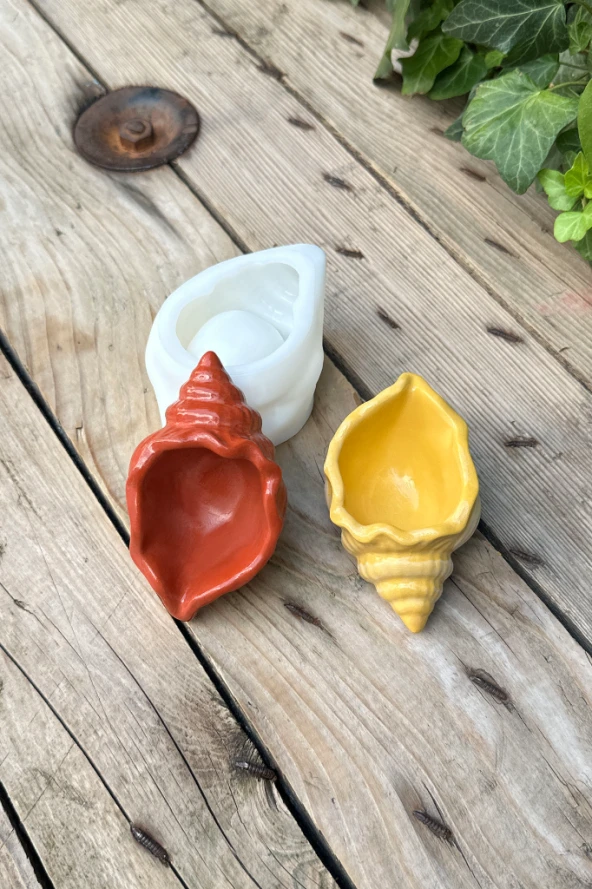 Venüs Deniz Kabuğu Şekilli Kap Kalıbı (60mmx100mmx40mm) (Silikon) ( 1 Adet ) ürün görseli