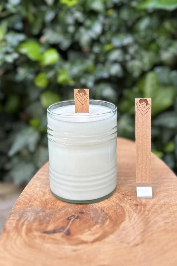 Ahşap Düz Model 15mm en x 100mm boy x 0,5mm kalınlık CANIM KENDİM DESENLİ Mum Fitili + Sehpa ( 10 Adet ) ürün görseli