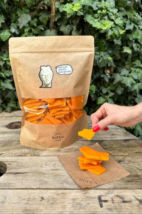 Açık Sarı Granül Mum Boyası 1000gr - 2