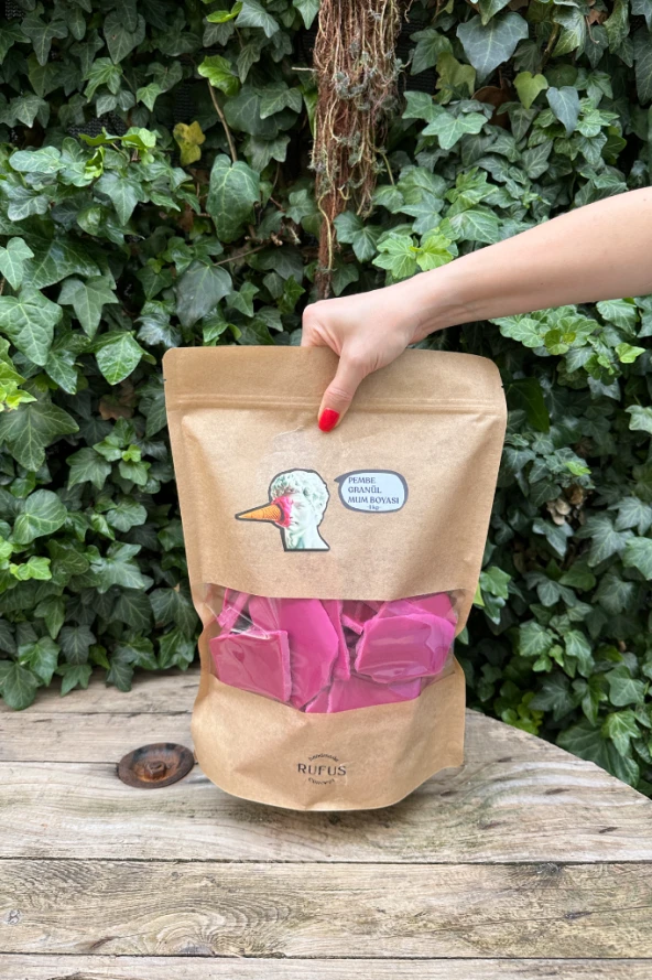 Pembe Granül Mum Boyası 1000gr - 2