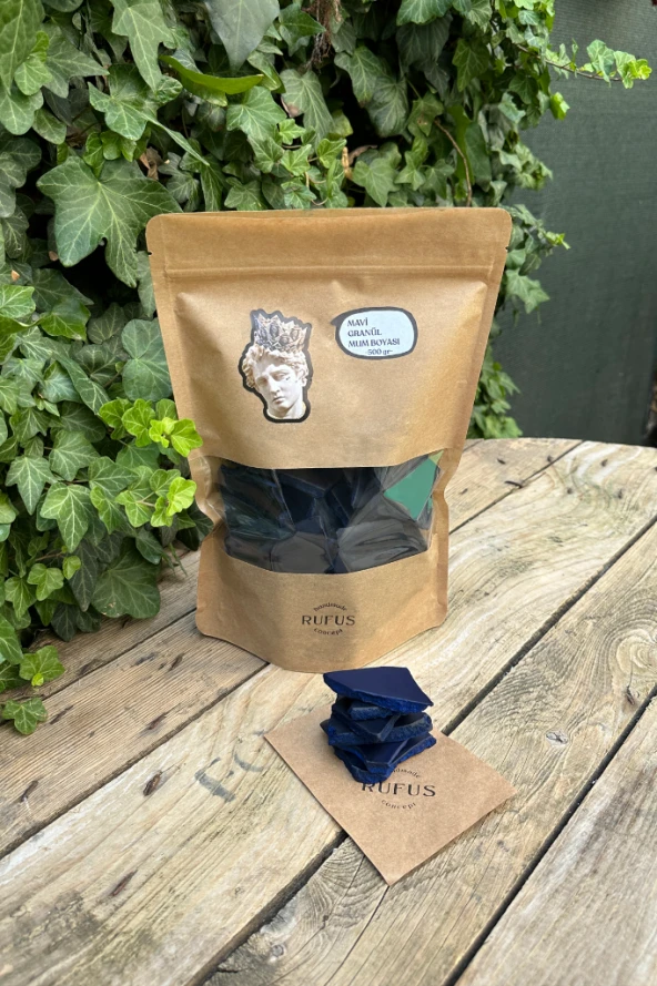 Mavi Granül Mum Boyası 500gr - Resim 3