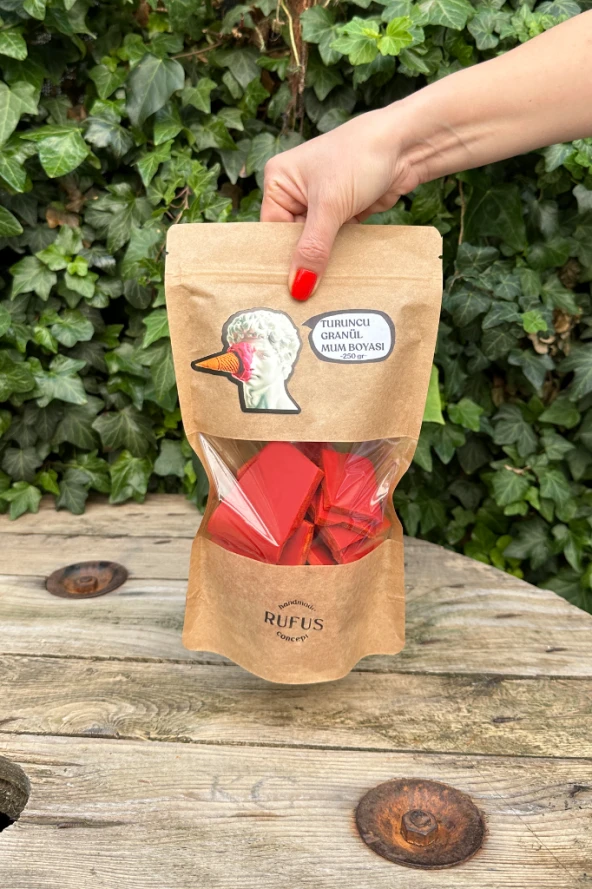 Turuncu Granül Mum Boyası 250 gr - Resim 4