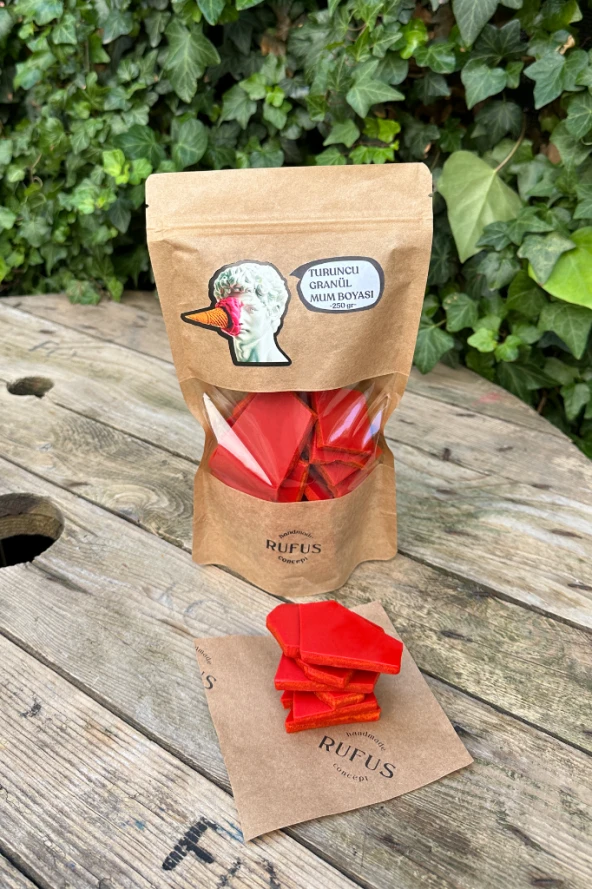 Turuncu Granül Mum Boyası 250 gr - Resim 5