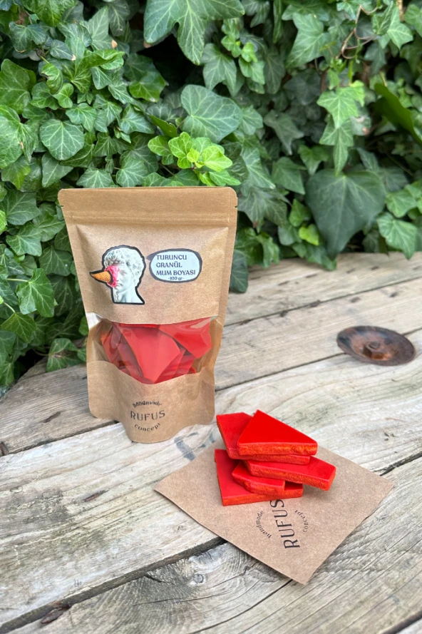 Turuncu Granül Mum Boyası 100 gram - Resim 4