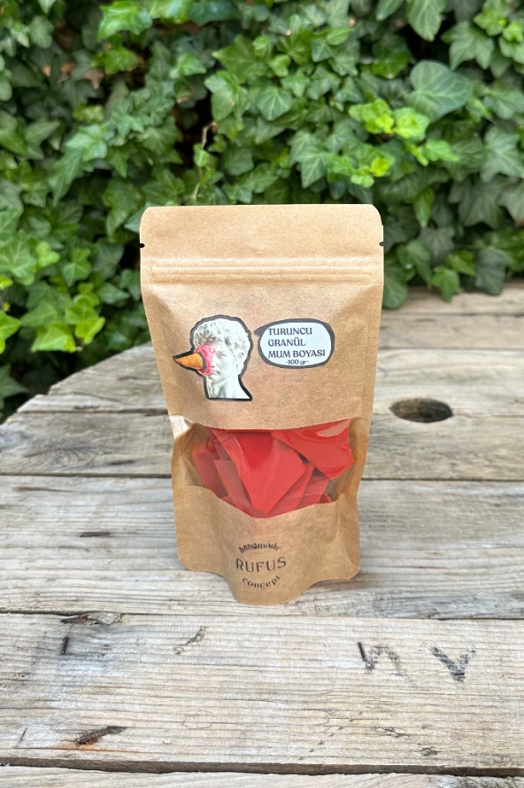 Turuncu Granül Mum Boyası 100 gram - Resim 5