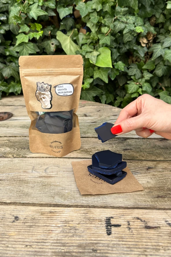 Mavi Granül Mum Boyası 100 gram - Resim 2