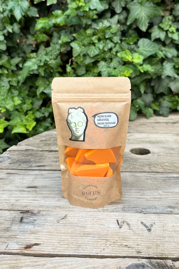 Açık Sarı Granül Mum Boyası 100 gram - Resim 4