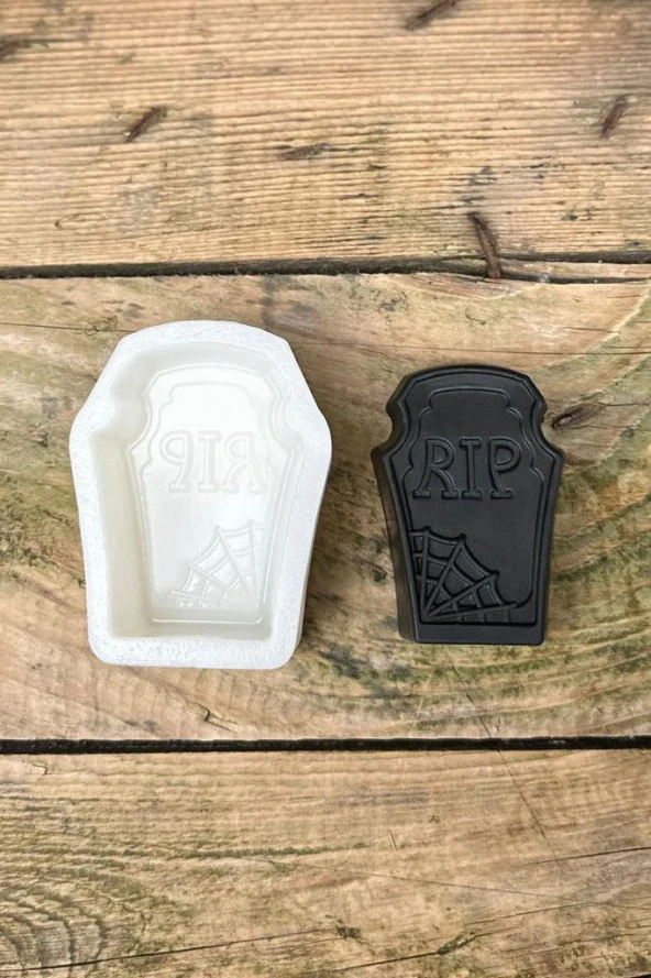 Mezar Taşı Rip Yazılı Mum Kalıbı (Silikon) (1 Adet)