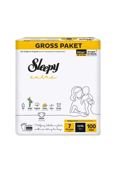 Sleepy Extra Günlük Aktivite Gross Paket Bebek Bezi 7 Numara Xxlarge 100 Adet - 2